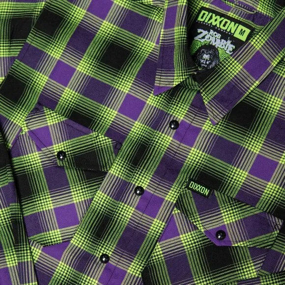 DIXXON Flannel x ROB ZOMBIE Collab Flannel Shirt- Women's 2XL - Picture 3 of 10